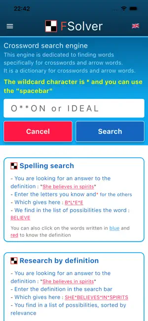 FSolver Crossword Solutions screenshot 1