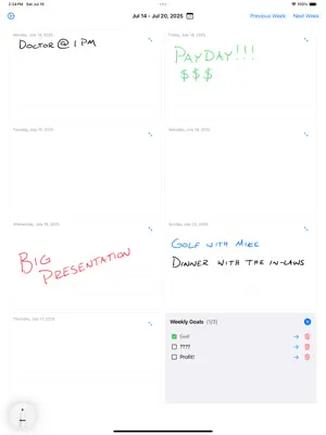 Digital Weekly Planner screenshot 1