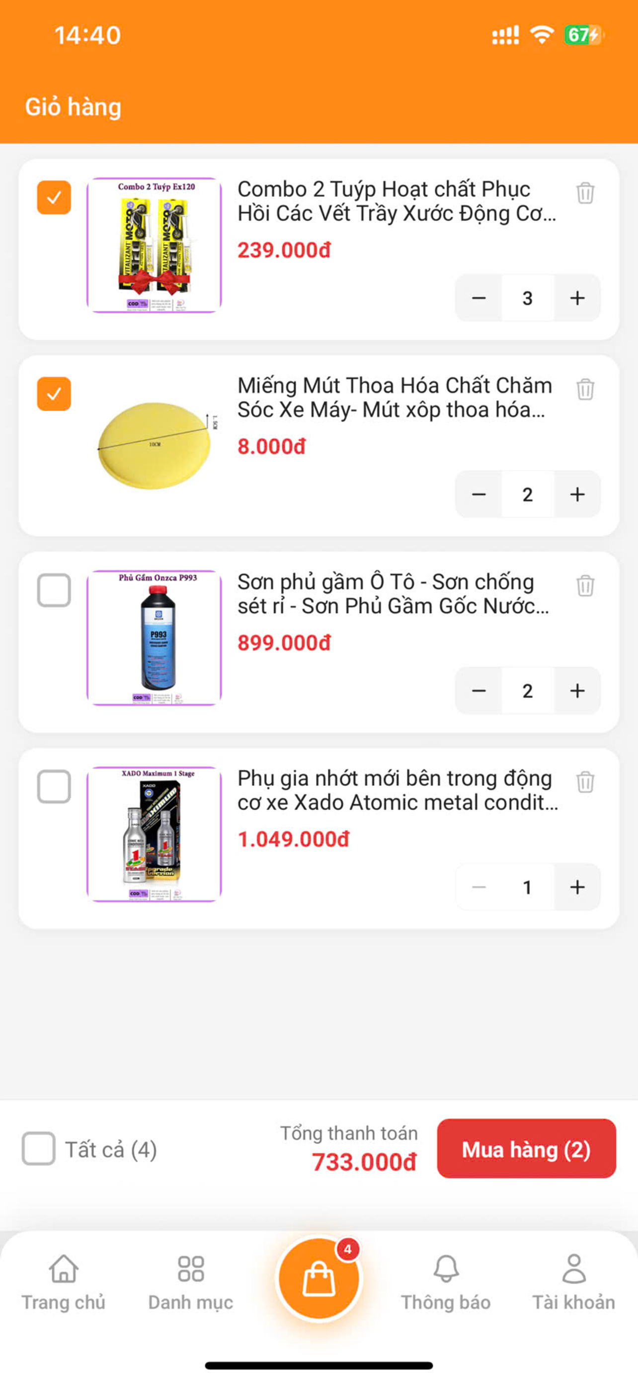 Chăm Sóc Xe Store