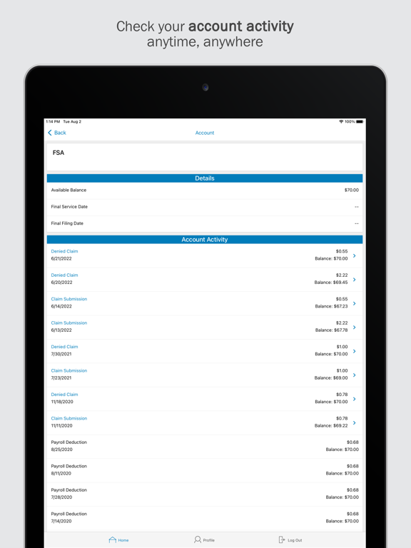 myPacificSource Admin (PSA) iPad screenshot 2 - Health & Fitness app