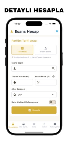 Esans Hesap: Evde Parfum Yap screenshot