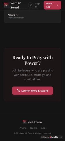 Word and Sword App screenshot