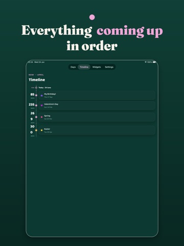 Big Day: Countdown iPad screenshot