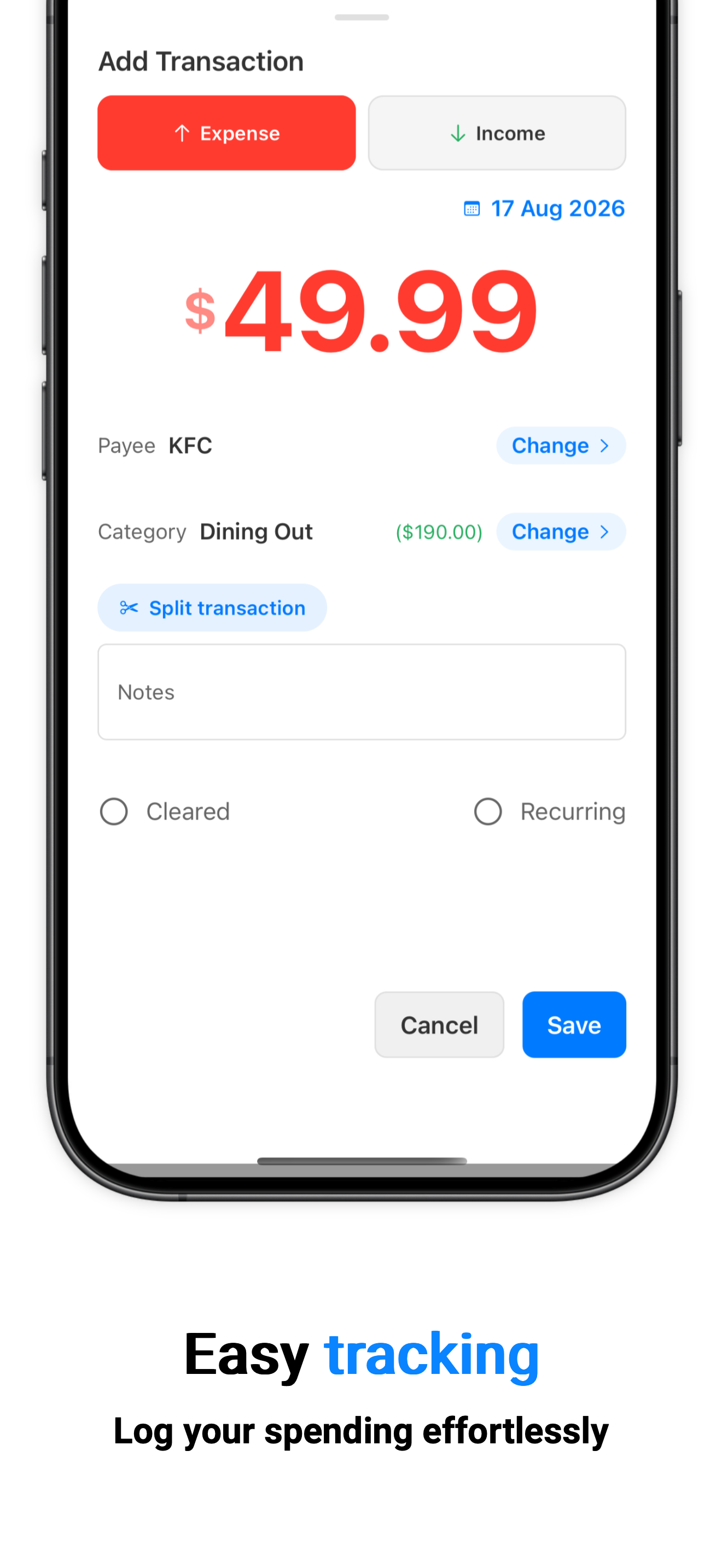 KeepyCash: Easy Budget Planner screenshot 4