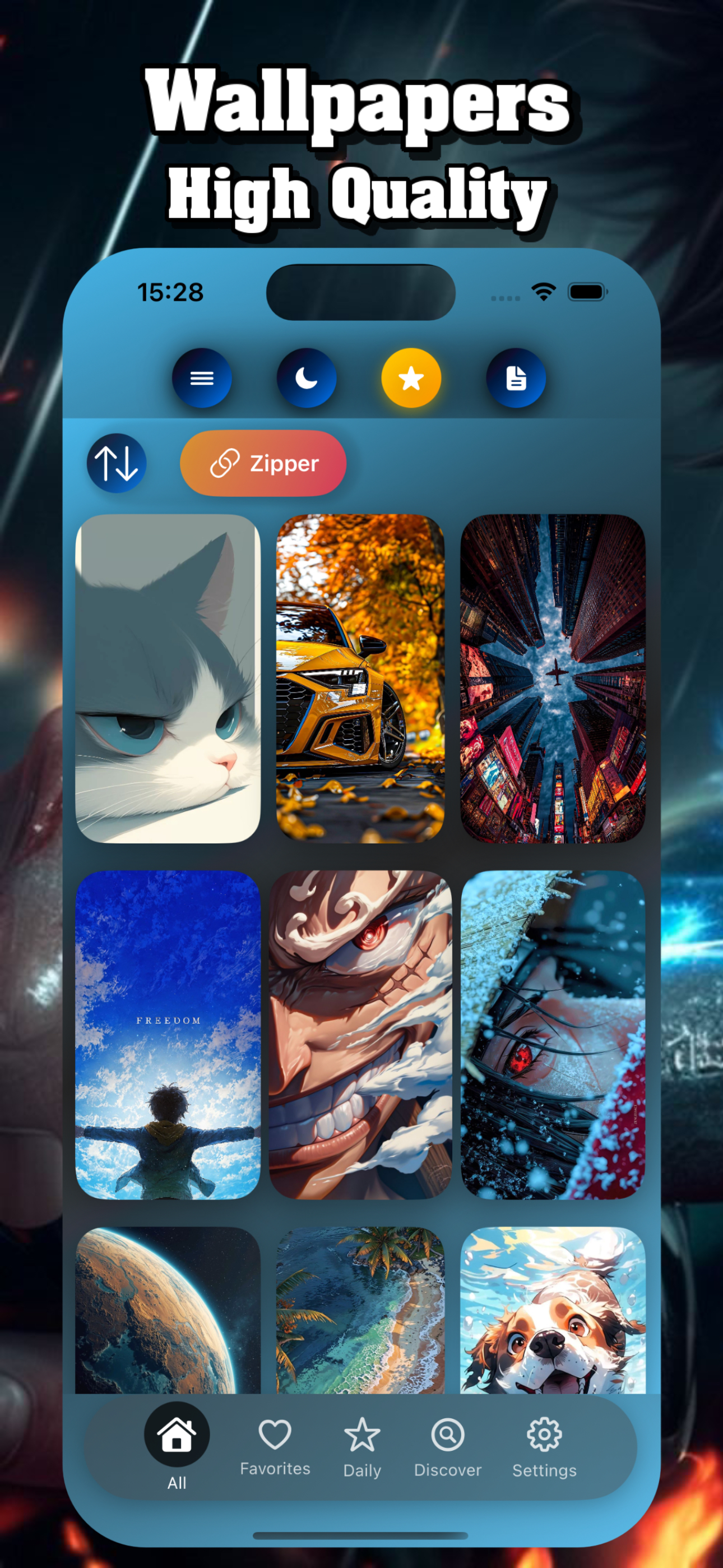 Zipper Lock Screen Wallpapers