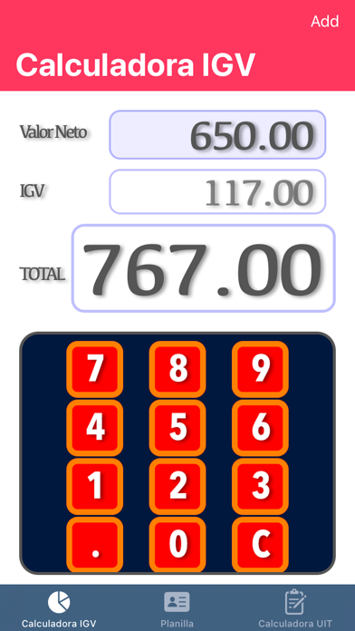 Screenshot #1 pour Calculadora IGV Sunat