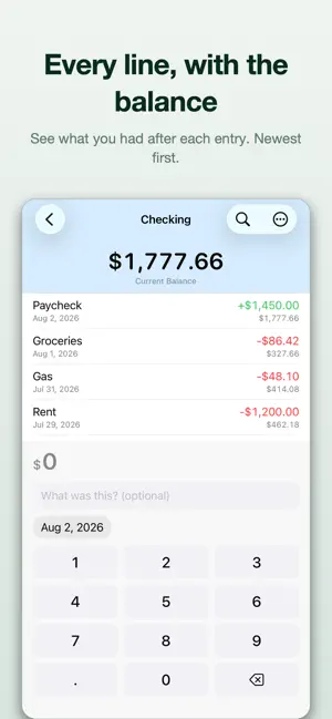 PlentyBook - Checkbook Ledger screenshot 2