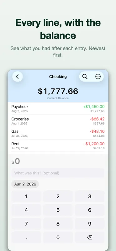 PlentyBook - Checkbook Ledger screenshot 2 of 4