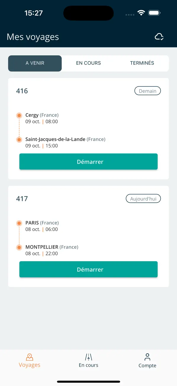 Screenshot #1 pour Generix Driver App