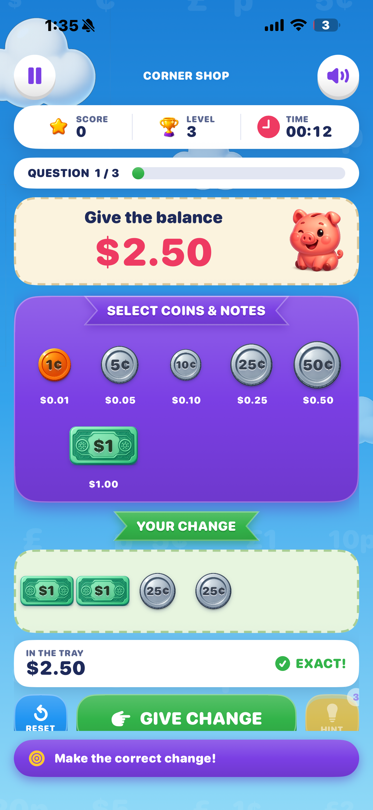 Coin Change - Education Game screenshot 7