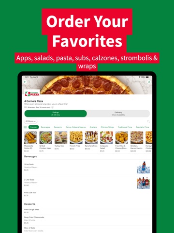 4 Corners Pizza Schenectady iPad screenshot