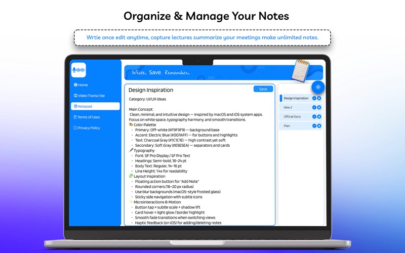 Summary AI Meeting Note Taker screenshot