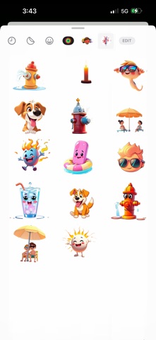 August Heat Wave Stickers iPhone screenshot