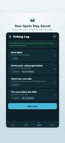 Fishing Log & Catch Tracker iPhone screenshot