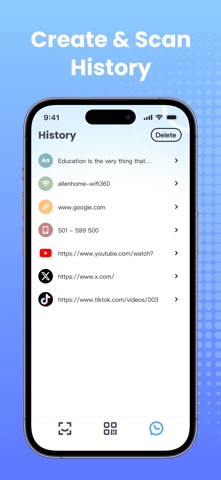 QR LINK：Easy Scanning iPhone screenshot