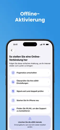 Screenshot von ESim Travel Mobile Internet auf dem iPhone 6