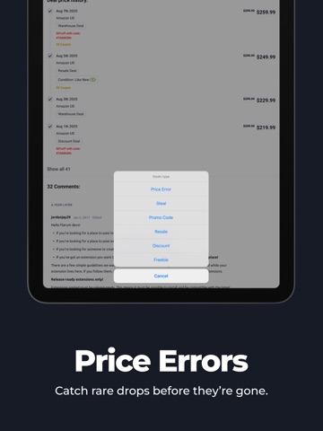 Deals Finder: Coupons & Codes iPad screenshot