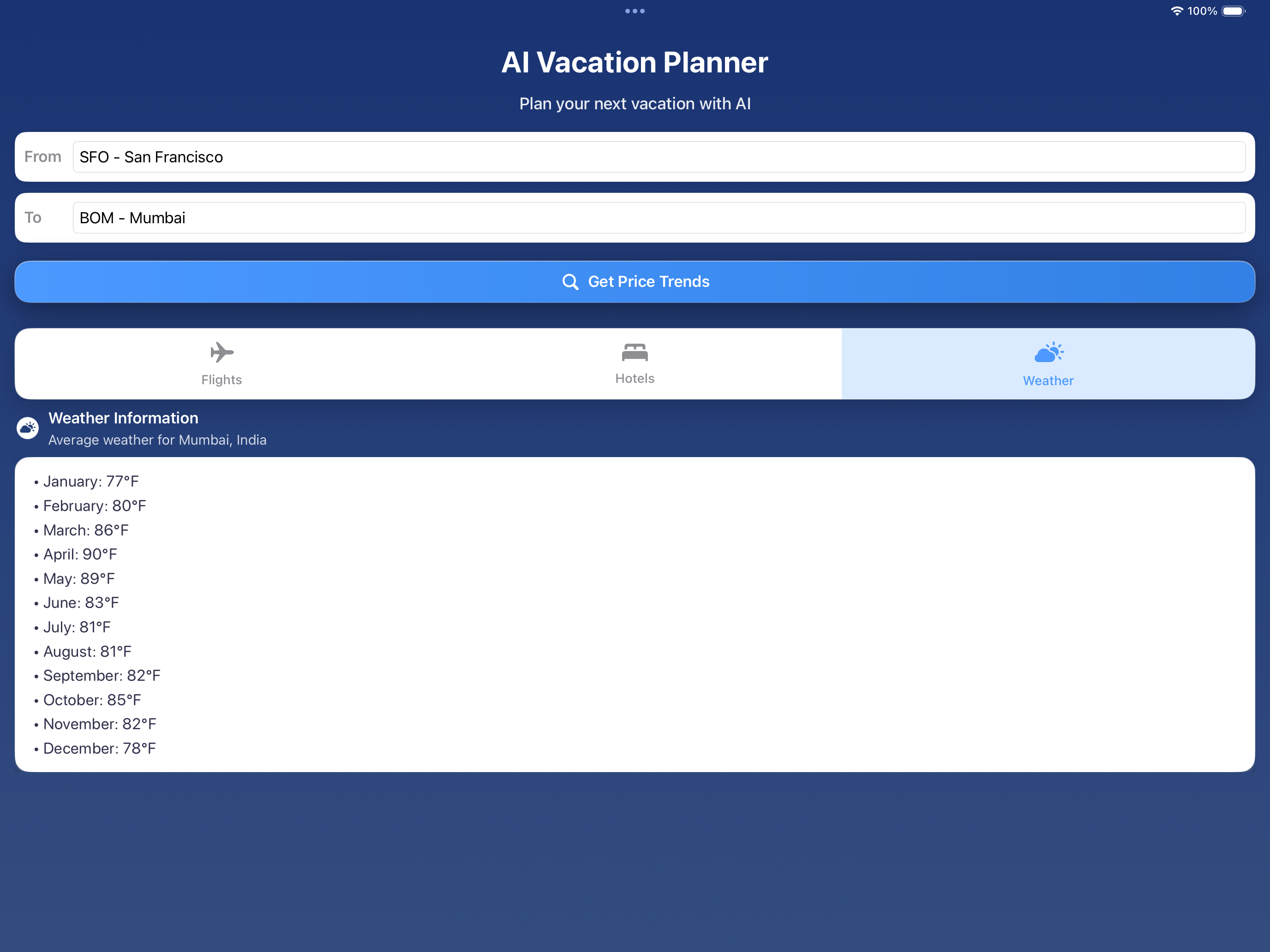 AI Vacation Planner screenshot 8