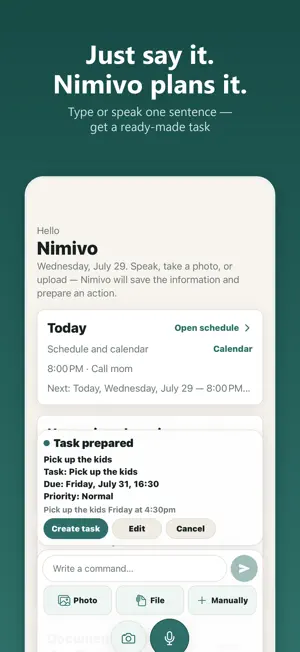 Nimivo: AI Task Planner screenshot 1