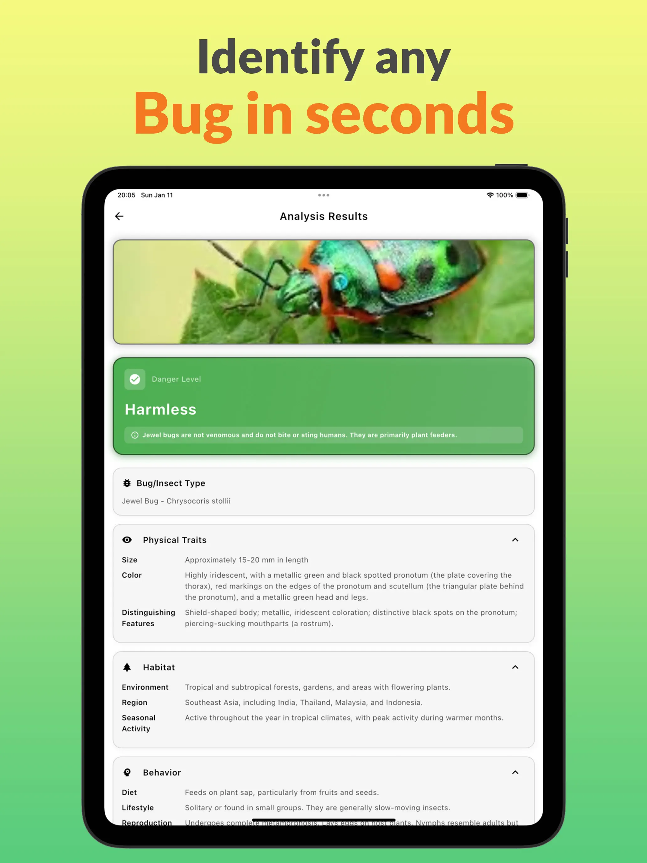 #6. Insects ID: Bug Identifier (iOS) Ved: Isuru Lakmal