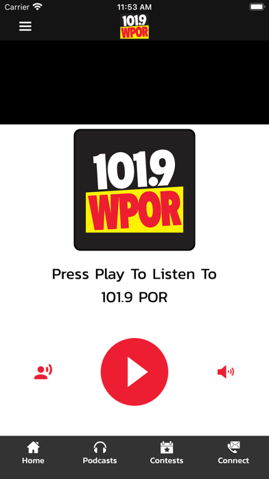 101.9 POR iPhone screenshot 1 - Music app