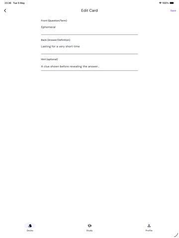 CardFlip: Flashcard Maker iPad screenshot