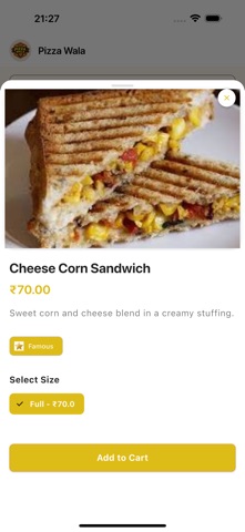Pizza Wala iPhone screenshot