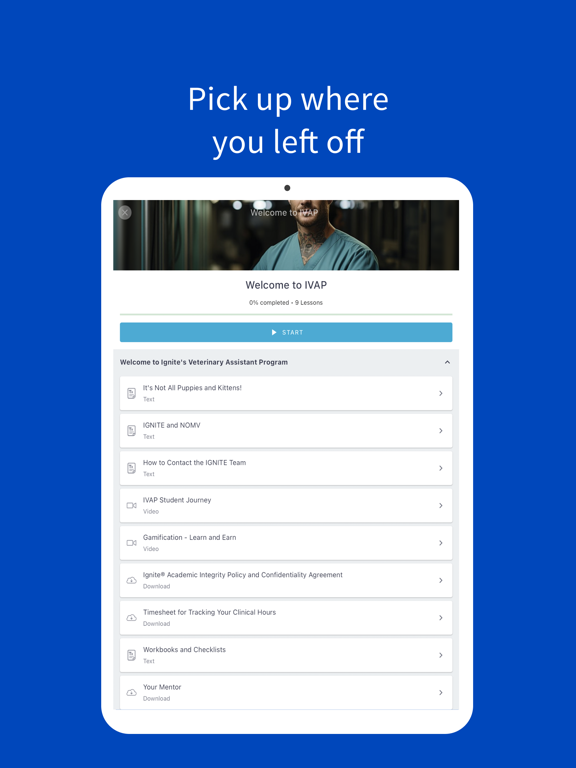 IGNITE Veterinary iPad screenshot 1 - Education app