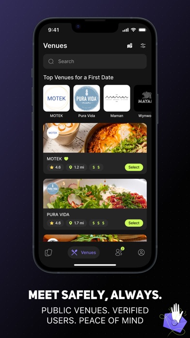 Up4aDate – Meet & Dine IRL iPhone screenshot 4 - Lifestyle app