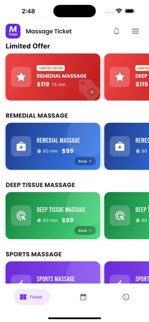 Massage Ticket screenshot 2