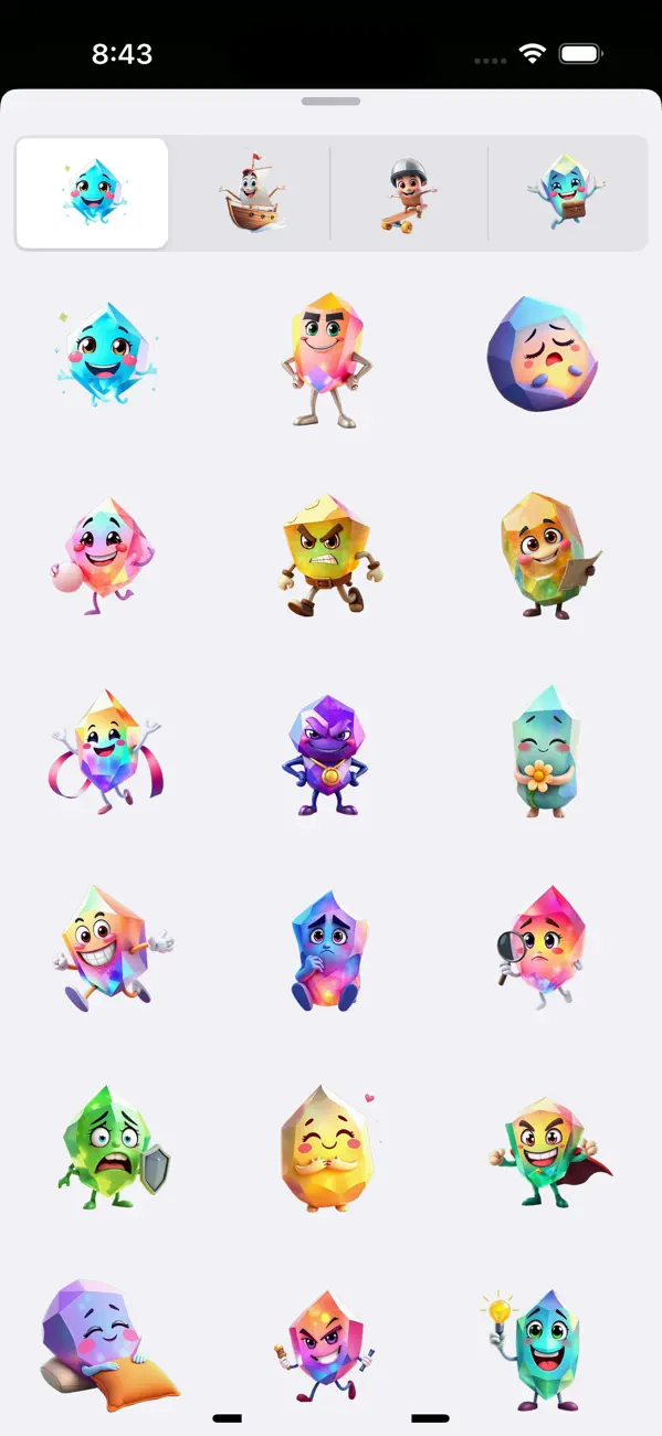 Screenshot #1 pour ShinyGems Sticker Set