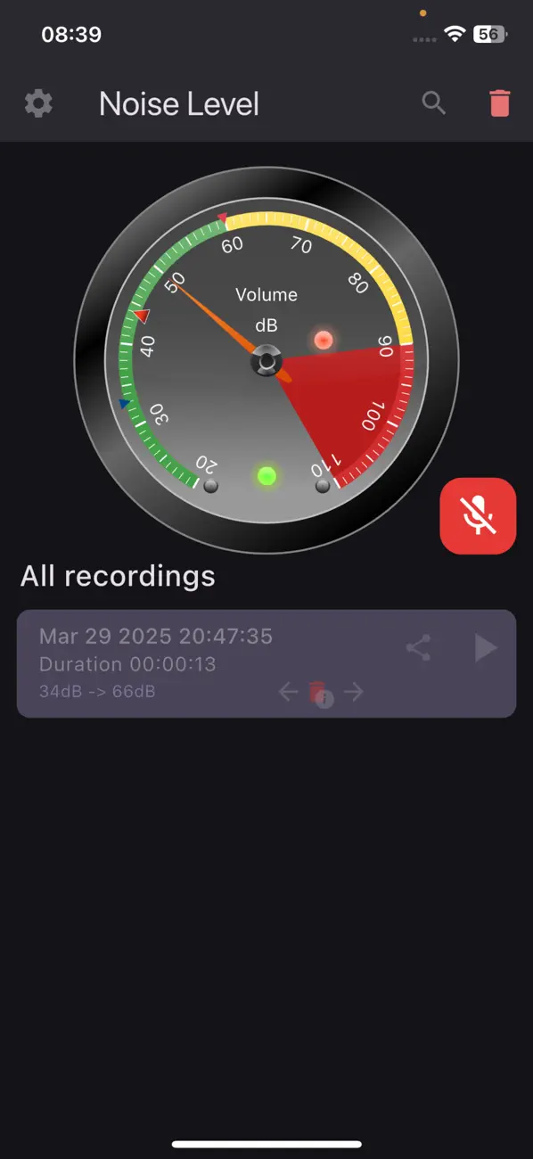 Screenshot #2 pour Noise Recorder