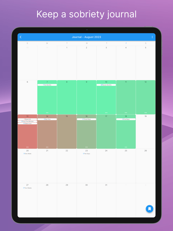 Sober Time - Sobriety Counter iPad screenshot 10 - Lifestyle app