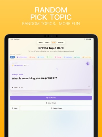 Bondly Talk - Daily topics iPad screenshot
