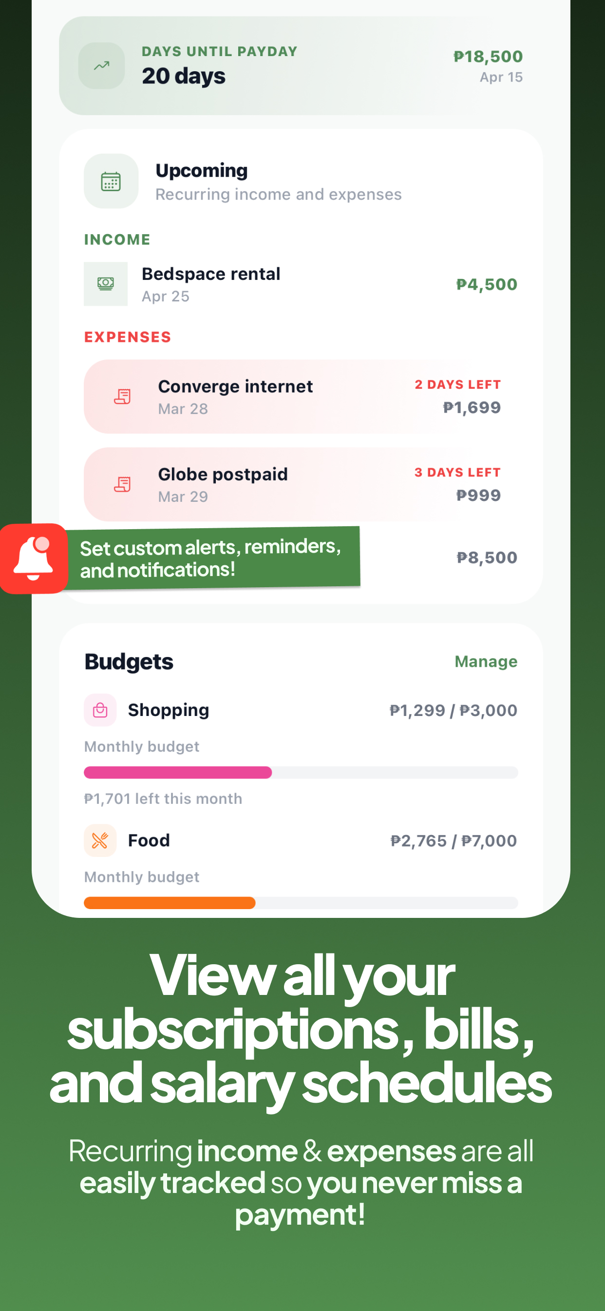 Tarsi - Budget Tracker