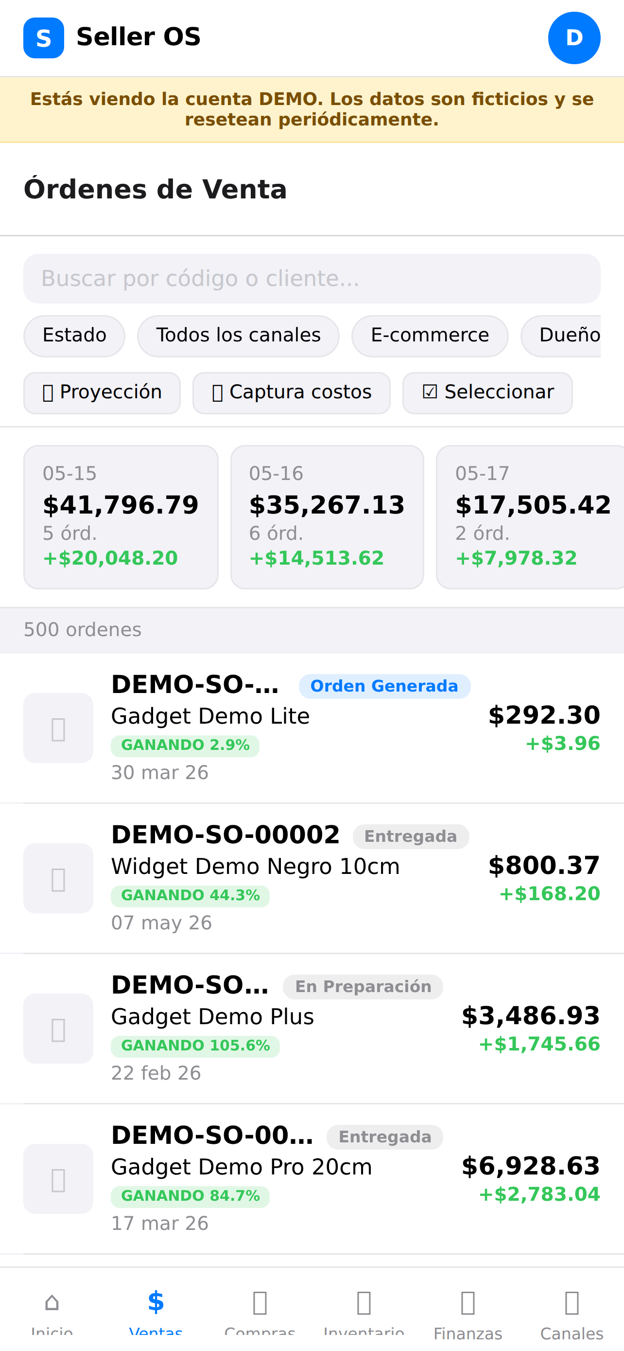 Seller OS screenshot 4