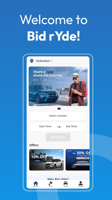 BidrYde - Self Drive Cars Screenshot