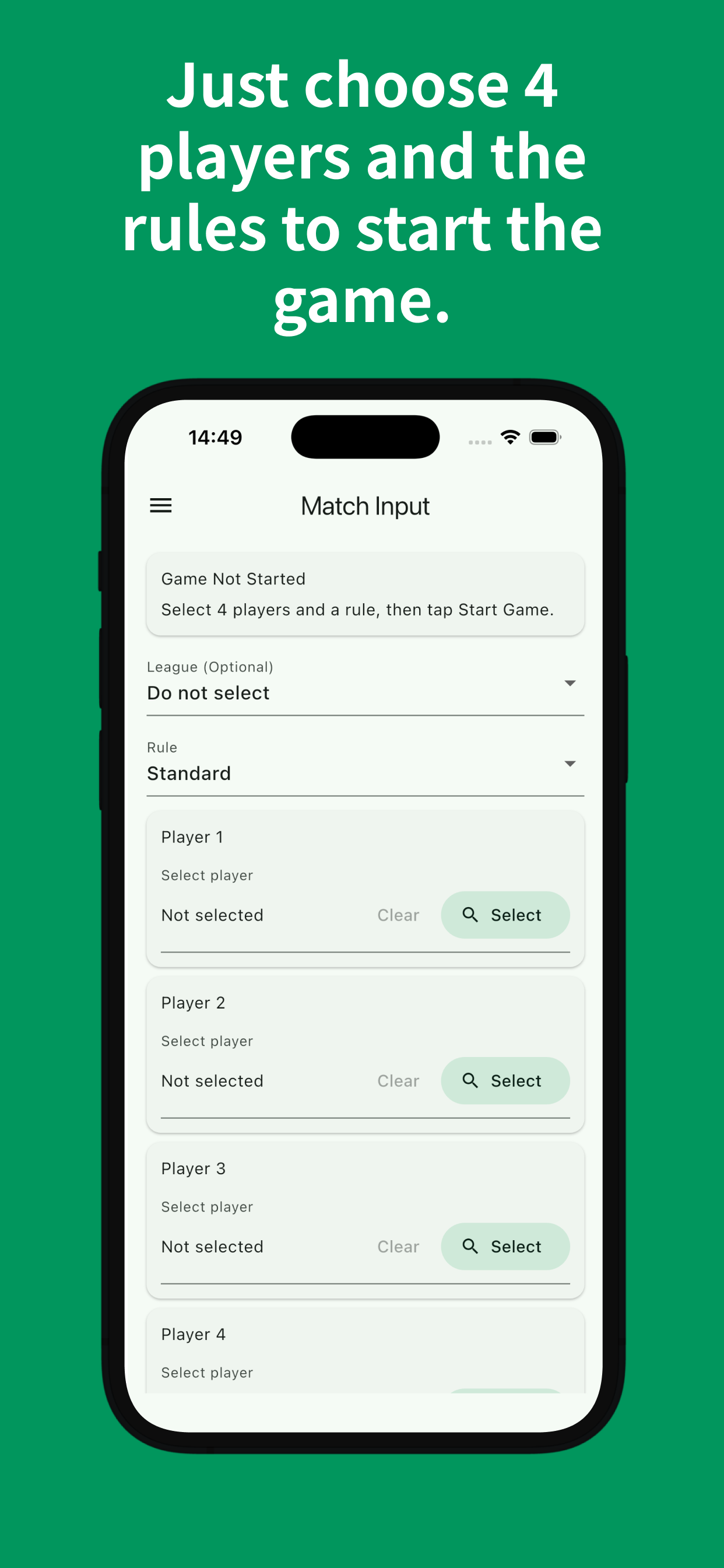 Mahjong Score Memo