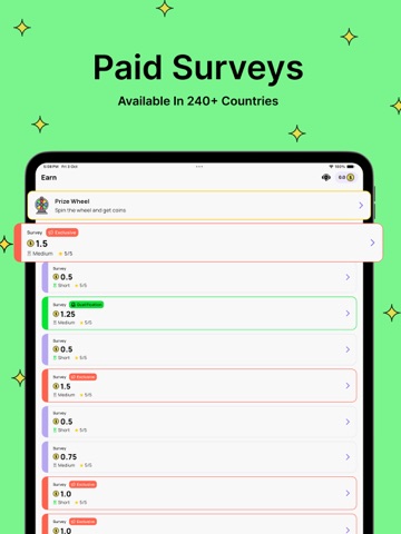 Paid Survey: Earn Cash Rewards iPad screenshot