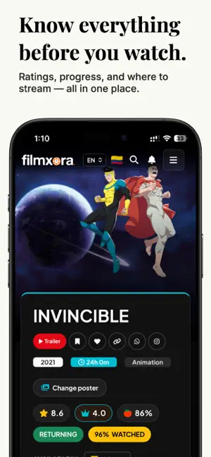 Filmxora: TV & Movie Tracker screenshot 4