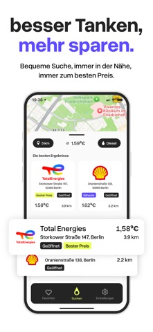 BesserTanken: Spritpreise App iPhone screenshot 1