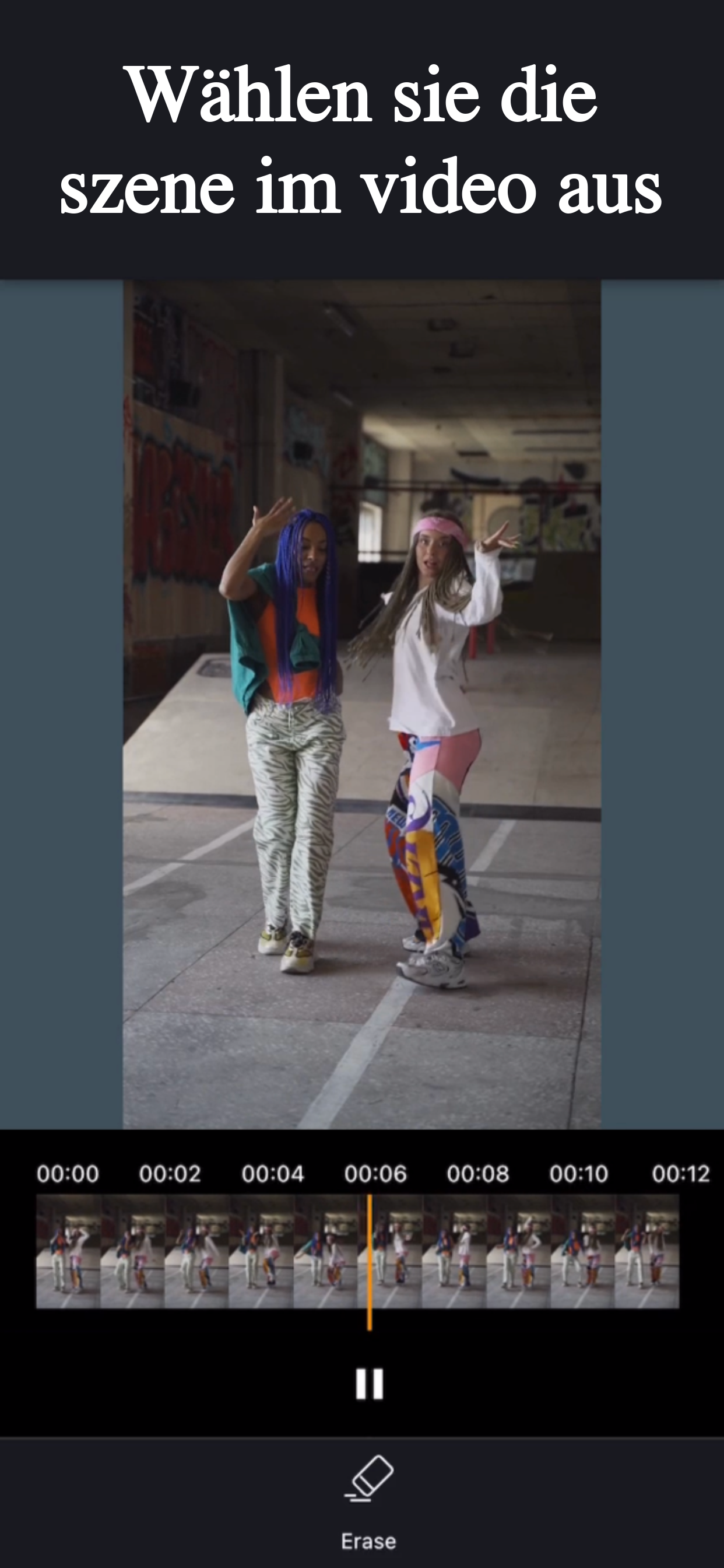 CutVibe: Video Radiergummi