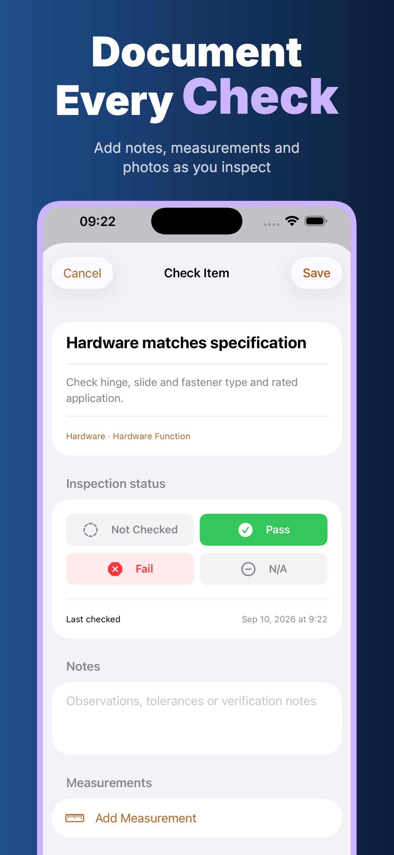 Screenshot 4 of WoodCheck: Carpentry Checklist