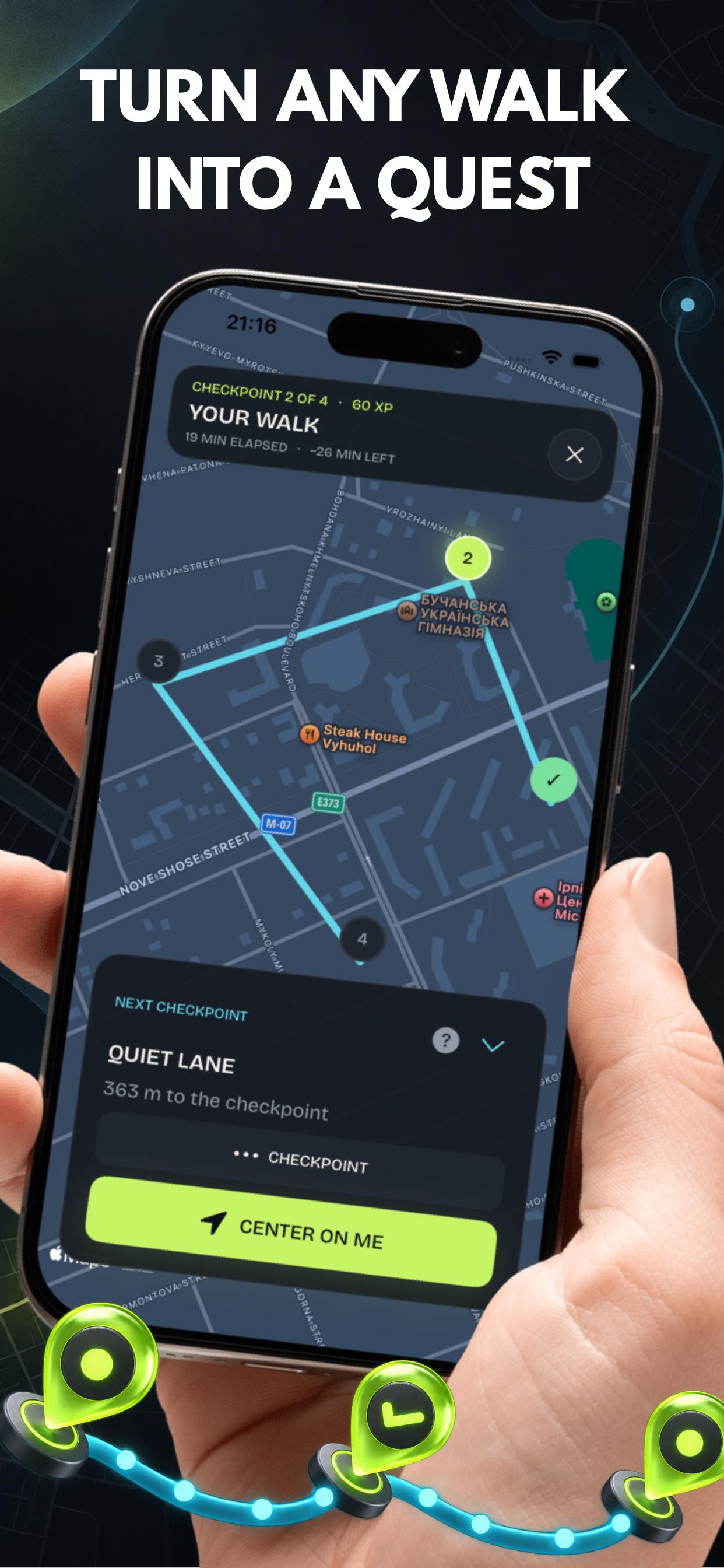 Screenshot 1 of Roamivo: GPS Walking Game