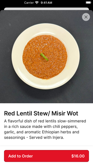 Axum Ethiopian Restaurant iPhone screenshot 3 - Food & Drink app