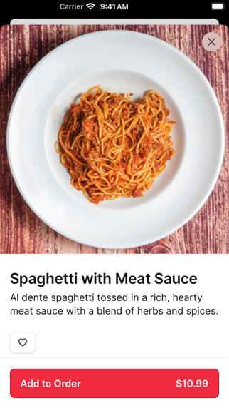 Billito's Italian Restaurant iPhone screenshot 3 - Food & Drink app