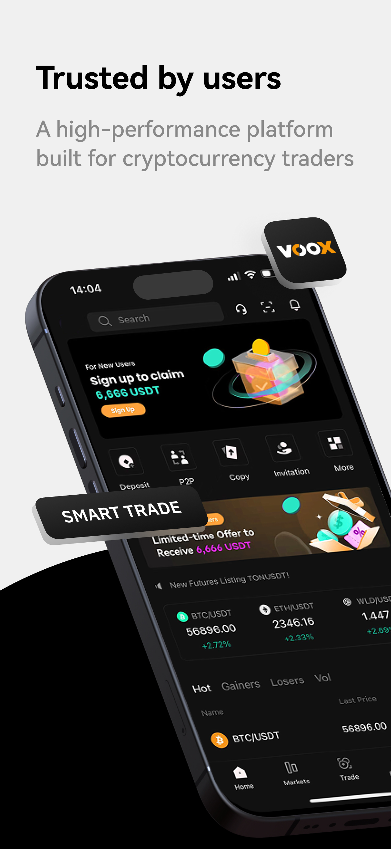VOOX: Buy BTC and Trade Crypto
