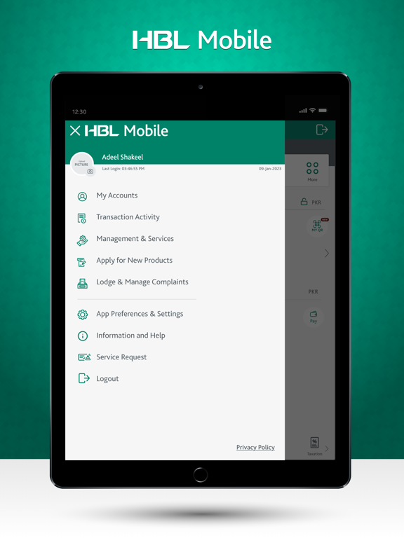 HBL Mobile iPad screenshot 5 - Finance app
