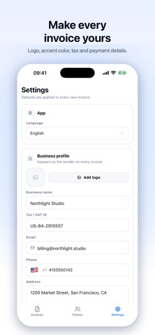 PDFInvoicer screenshot