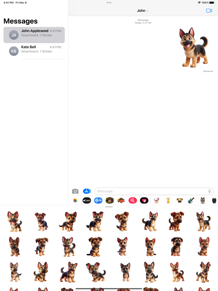 German Shepherd Puppy Stickers